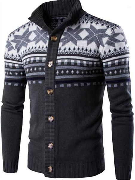 

designer sweaters fashion panelled single breasted mens sweaters casual stand collar males clothing flower print mens, White;black