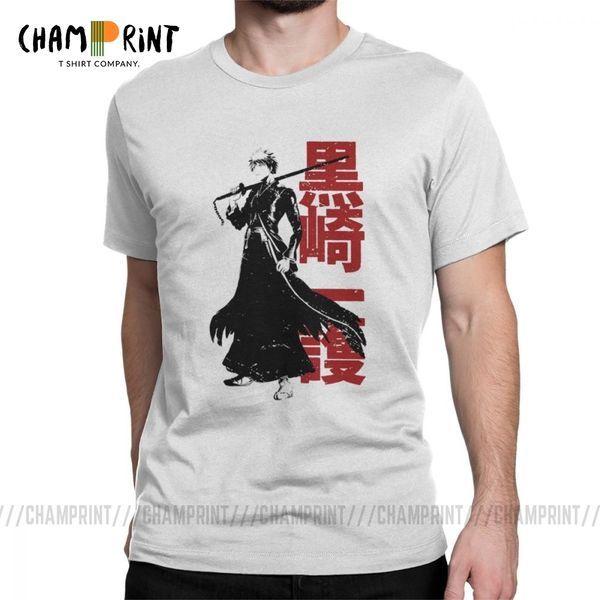 

футболка мужская soul жнец vintage чистого хлопка tee shirt коротким рукавом наруто япония аниме футболки crew neck tops лето