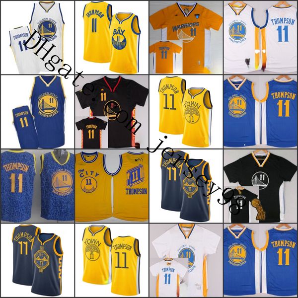

golden state warriors black 11 klay thompson nba curry gray the finals patch jersey