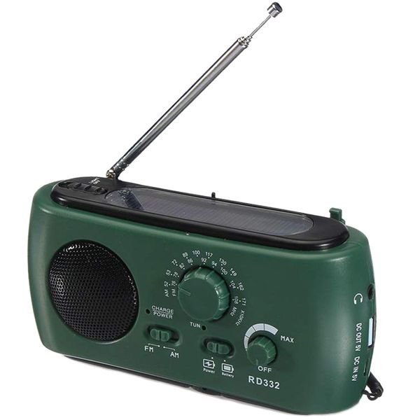 

portable solar crank am/fm weather radio with led with charging interface