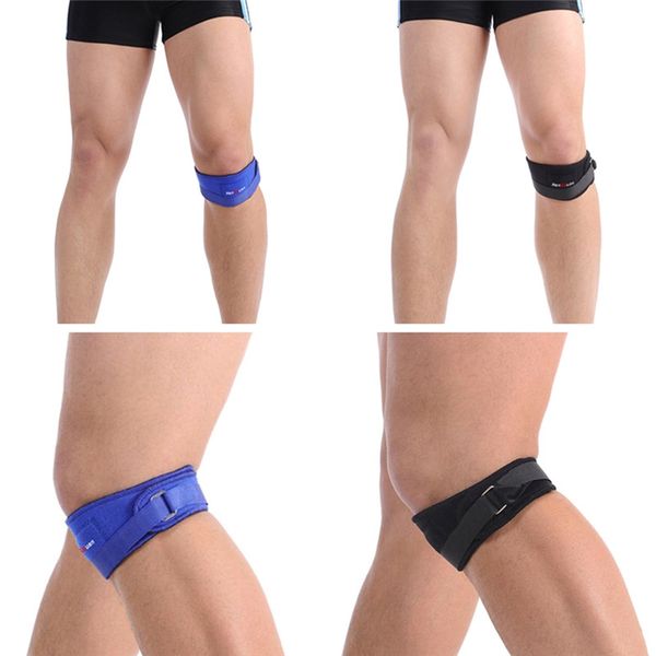 

1pcs double strap knee support adjustable patella tendon brace stabilizer relieve pain sports socks pad legging new, Black;gray
