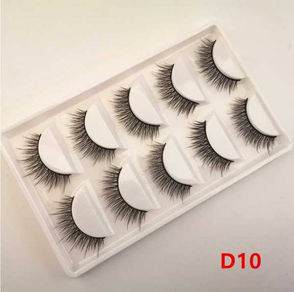 

false eyelashes 3d eyelahes natrual handmade soft reusable strip makeup eyelash 5pairs pack training various models
