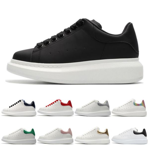 

2020 mens women casual shoes white black leather suede sliver red gold comfortable flat skateboarding chaussures platform size 36-45