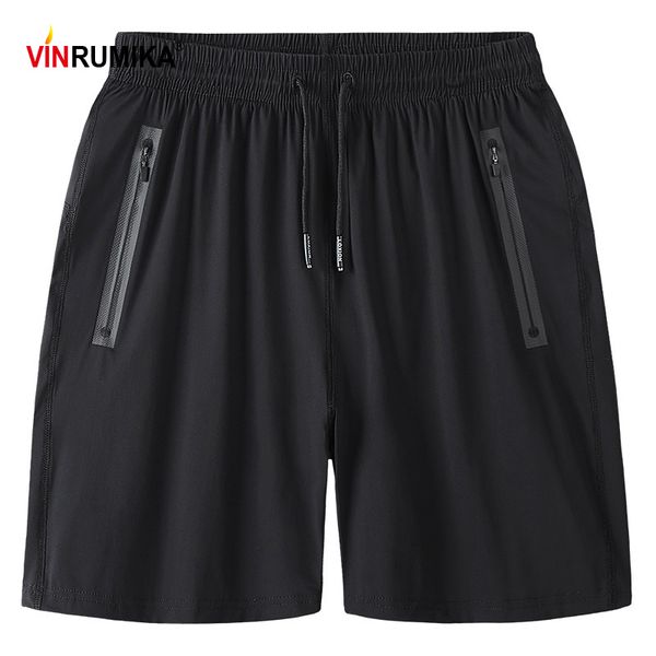 

2 pcs / lot super large size -9xl 2020 men's summer cool thin soft loose black short pants man mesh breathable blue gray shorts, White;black