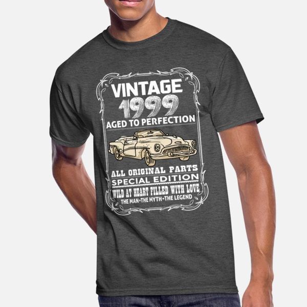 

vintage 1999 aged to perfection t shirt men printed cotton crew neck standard crazy comical summer style kawaii shirt