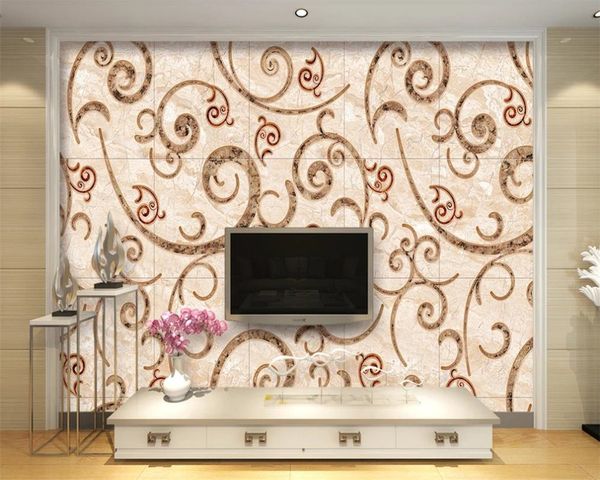 3D Modern Duvar Kağıdı 3D Duvar Kağıdı Tuğla Taş Avrupa Desen Mermer Kiremit Oturma Odası Yatak Odası Wallcovering HD Duvar Kağıdı