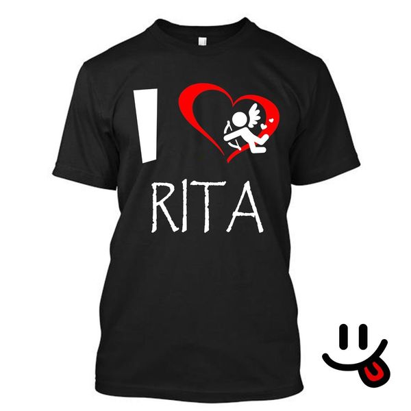 

new brand-clothing t shirts rita i love my name girlfriend keychain wife valentine t shirt tees summer fashion