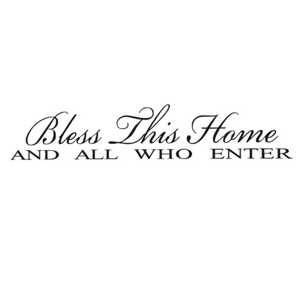 

bless this главная съемные art виниловые наклейки diy mural home room decor