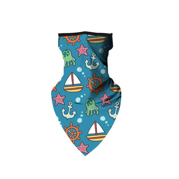 

kid bandana triangle balaclava kids headwear for headband neckerchief kids headpiece scarf headwear for children flower headband, Blue;gray