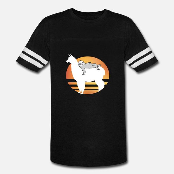 

lama x sloth t shirt men designer cotton s-xxxl trend crazy building summer style cool shirt