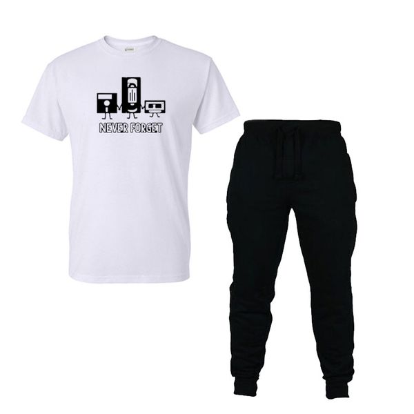 

2019 men's summer casual printed t-shirt + pants two-piece casual sportswear sweatpants trousers fitness tracksuit trousers