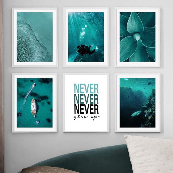 

дайвинг sea turtle beach суккуленты завод wall art холст картина скандинавские постеры и распечатывает настенные картины для гостиной декор