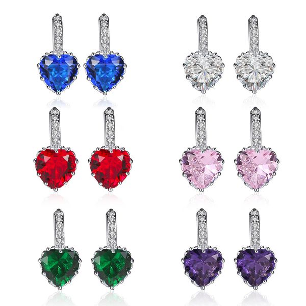 

Mayforest Korean Fashion Luxury Charm Drop Earrings For Women Zircon Love Heart Jewelry Wholesale Crystal for Party to Best Friend Gifts
