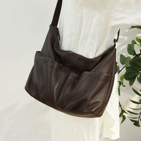 

black women bag genuine leather shoulder bags luxury lady real cowhide handbags pocket women casual messenger big tote sac bolso