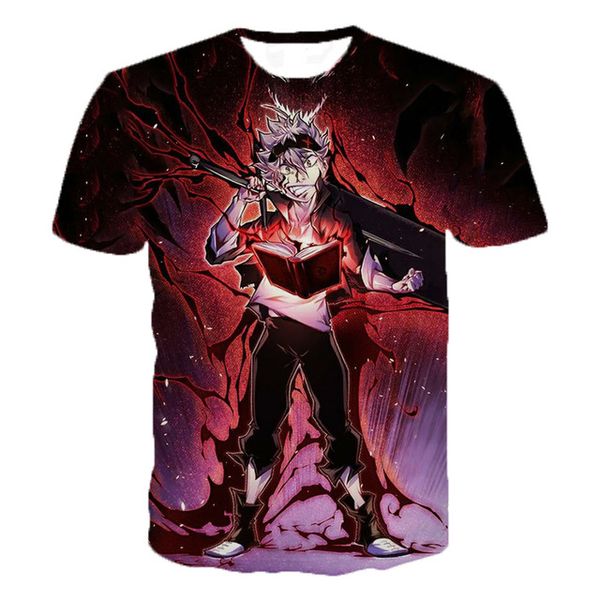 

anime black clover summer oversized 3d print shirts oversized hippie humor men clothing