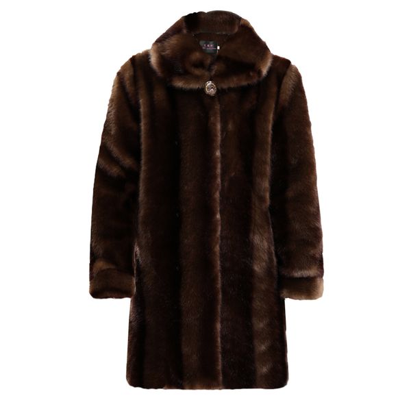 

luxury clothes fur coat women imitation mink cashmere jacket large size clothing for womens haute couture middle age clothing, Black
