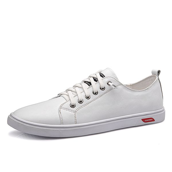 

men casual shoes genuine leather white shoes men breathable fashion sneakers oxfords men's moccasins chaussure homme %, Black
