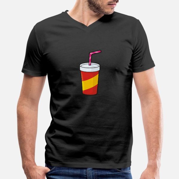 

beverage cup icon t shirt men personalized short sleeve round neck clothes loose authentic summer style standard shirt