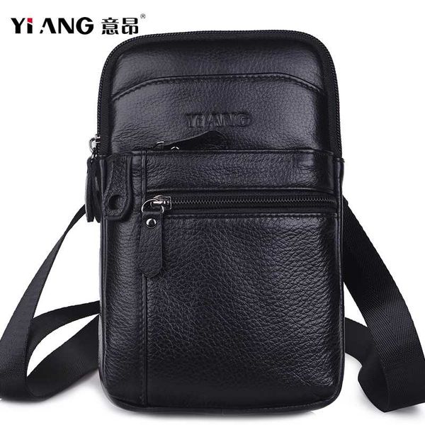 

waist bags pi uncle genuine leather pack male fanny belt smart shoulder chest crossbody bag mobile phone