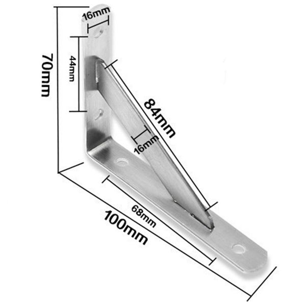 

2pcs board rack triangle holder wall mounted stainless steel thicken home diy