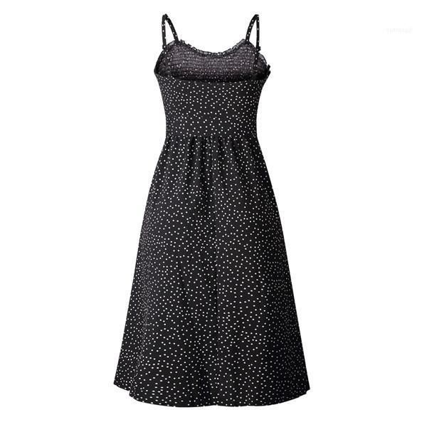 

bodycon dresses holiday fashion casual skirt night party clothing polka dot ruffle neck money printed mid calf button, White;black