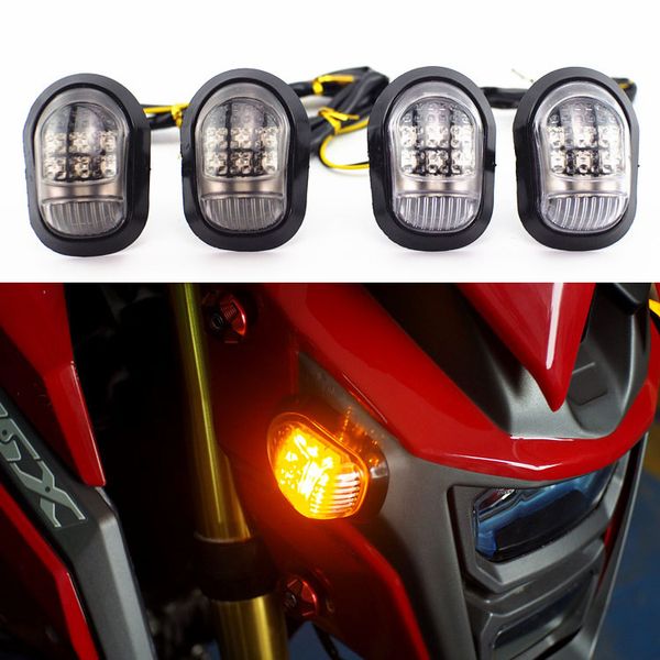 

2pcs 12v yellow lighting motorbike indicators blinker 9 led motorcycle a pair piranha light flasher turn signal light -165