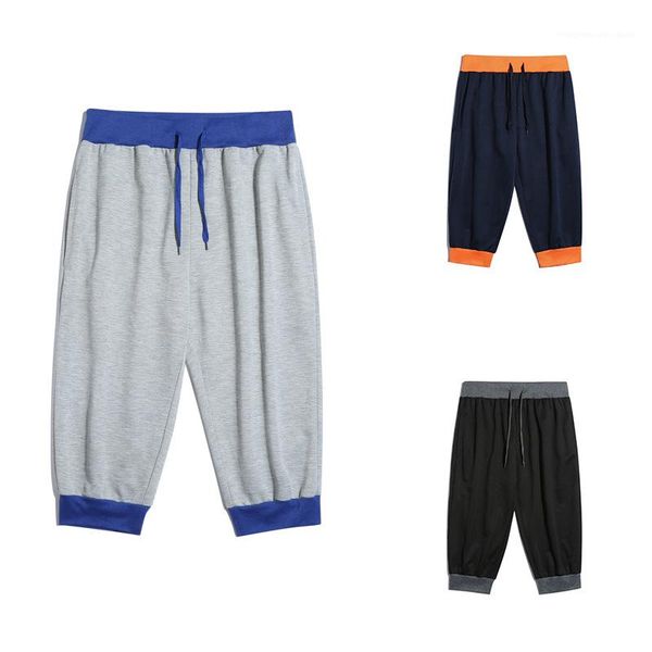 

shorts summer casual drawstring clothing for mens mens designer cropped trousers fashion contrast color stitching sports, White;black