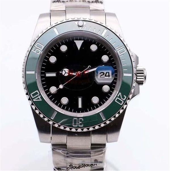 

sports watches mens automatic 116610lv 116610 black watches glide lock clasp ceramic bezel chrono date stainless steel di lusso do, Slivery;brown