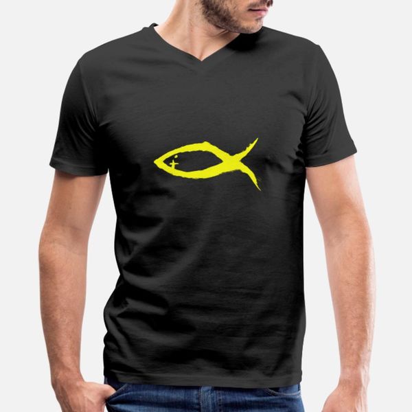 

christian fish футболка мужчины печать с коротким рукавом o шеи одежда интересное повседневная spring прохладный рубашка