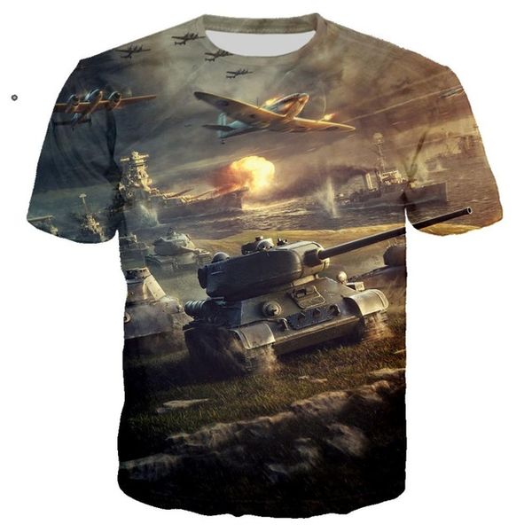 

world of tanks game military cool shirt/streetwear summer men oversized 5xl 3d print shirts harajuku aesthetic comics men clothing