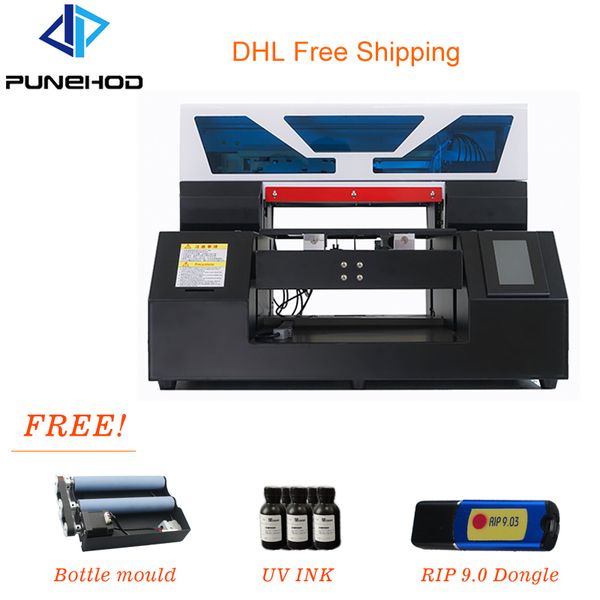 

punehod uv printer a3 flatbed led 3d emboss printer hd digital inkjet phone case golf bottle t-shirt dtg