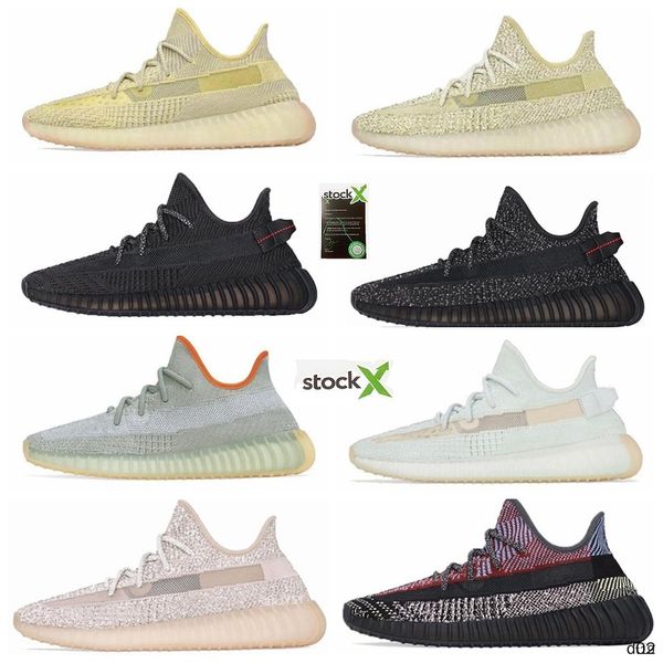 

d27 new mens 2020 kanye west des chaussures men women outdoor shoes sandal running black sports trainers sneaker size 36