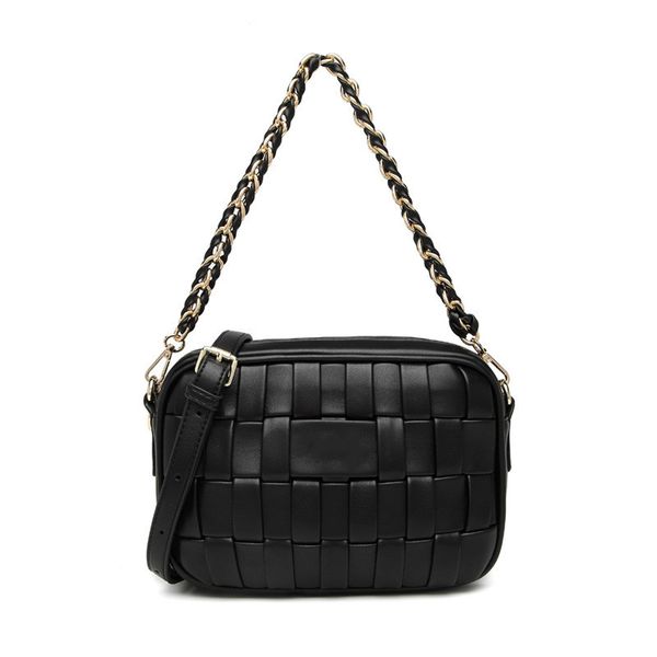

fashion shoulder bag pu leather woven women bag 2020 female simple chain handbag ladies crossbody purse mobile phone