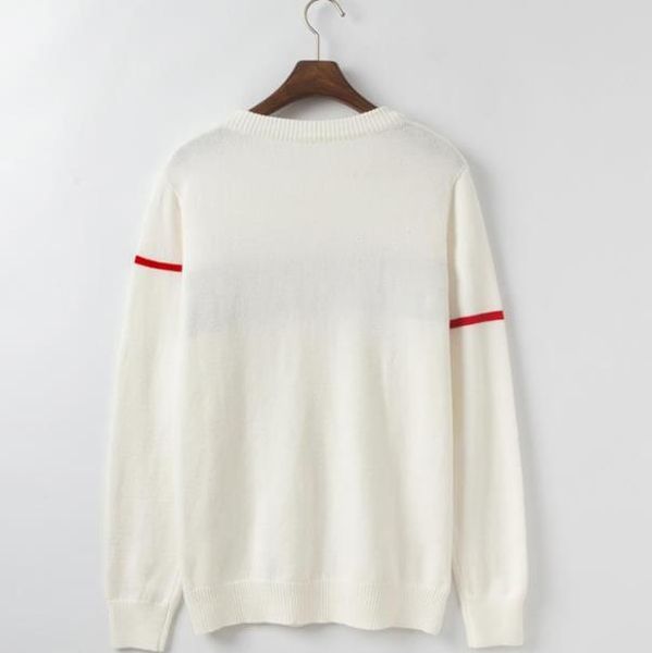 

2020 new brand design long sleeve sweater letter logo jacquard small round neck men's fashion sweater, White;black