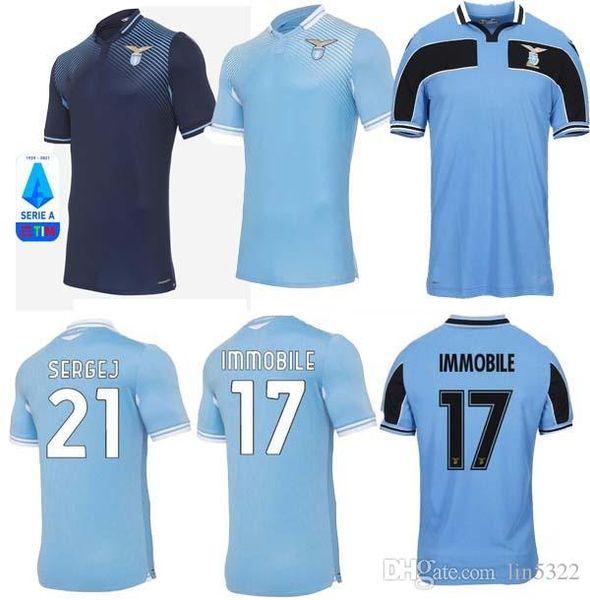 

new20 21 lazio soccer jerseys 120th anniversary 2020 2021 maglie immobile luis bastos alberto sergej home third men kids kit football shirts, Black;yellow
