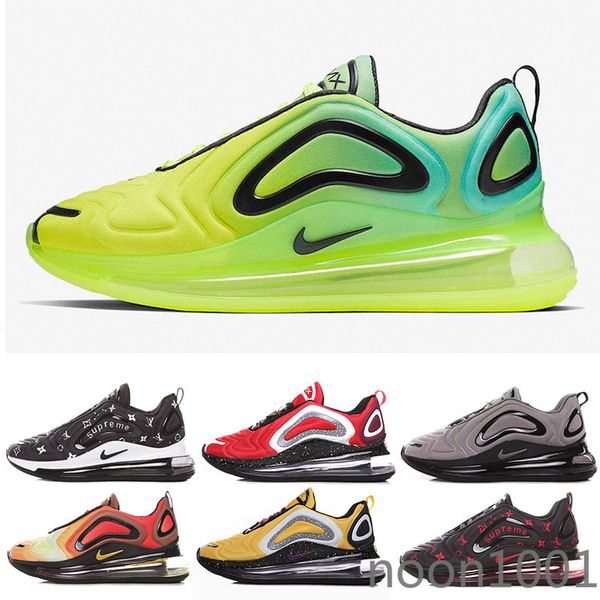 

new shoes full cushioned men women neon triple black carbon grey sunset metallic silver chaussures running shoes eur size 36-45 wttgn