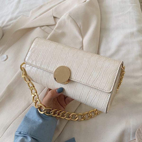 

bxx] crocodile pattern simple pu leather crossbody bags for women 2020 summer solid color shoulder handbags and purses hn371