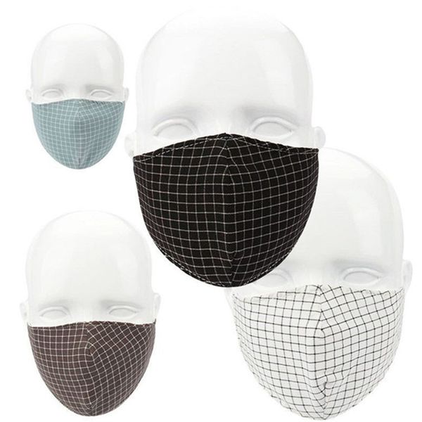 

plaid face mask dustproof anti-uv face masks women men fashion mouth-muffle washable cotton protective masks durable face mask best