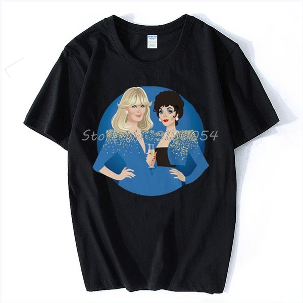 

frenemies tshirt linda evans joan collins krystle carrington alexis warrington dynasty tv camp classic t-shirt men cotton tshirt