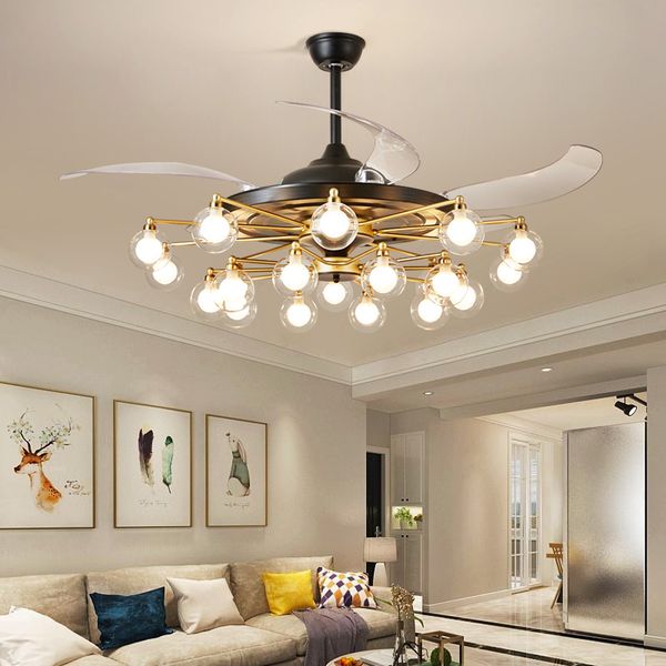 

invisible ceiling fan light modern minimalist living room ceiling fan light dining room with lights remote control