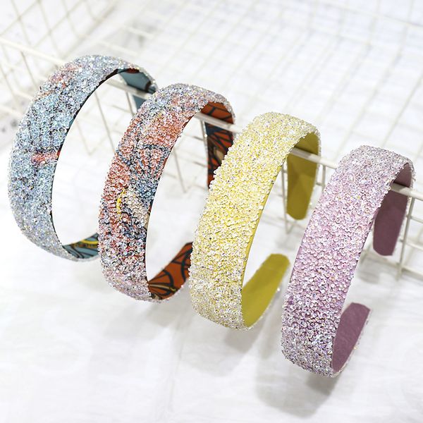

2020 korean cryatal headbands for women print hairband rhinestone bezel for hair hoop sweet girls wash face hair accessories new