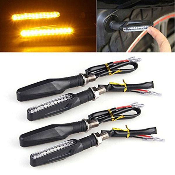 

4pcs universal 12v 3w high brightness motorcycle bike 12 leds amber turn signal light blinker indicators high performance