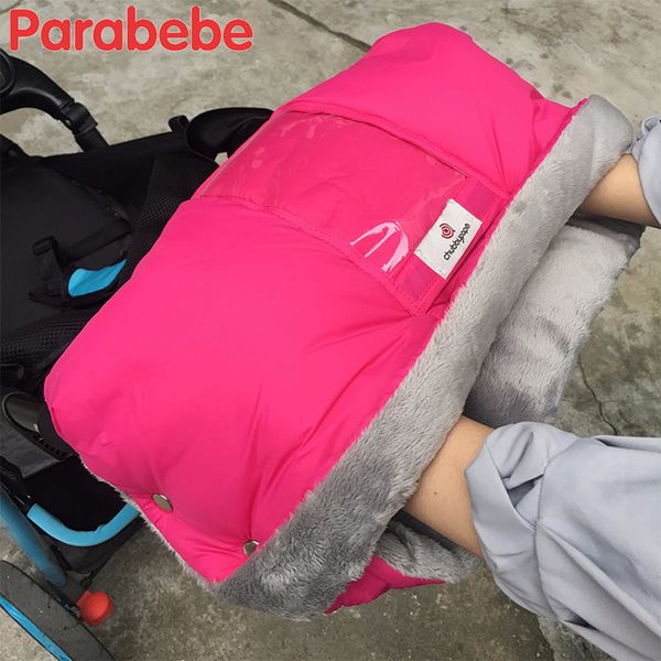 

gloves warm thick fleece stroller gloves pushchair hand muff waterproof pram accessory kids winter mitten baby buggy clutch cart
