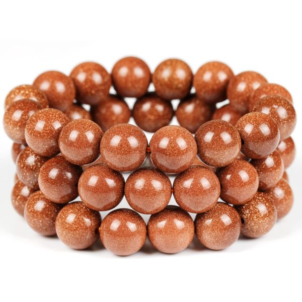 

diy sunstone beads bracelet women quartz fashion jewelry stretch cord pulseiras for yoga handmade jewelry wholesale, Black