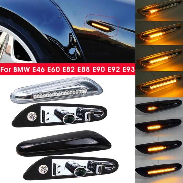 

2pcs dynamic flowing led turn signal side marker light blinker lamp for e46 e60 e61 e90 e91 e81 e82 e88 x3 x1