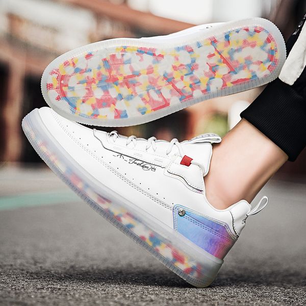 

trend men burning sun fliud sneakers trainning shoes pull elastic rope of rubber band chaussure fashion athletic mesh shoes