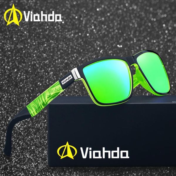 

viahda brand design polarized sunglasses men driving shades male sun glasses for men spuare mirror summer uv400 oculos, White;black