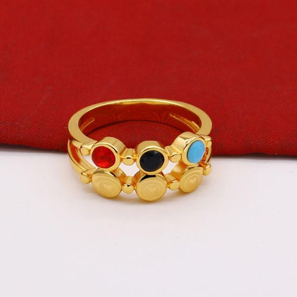 

fashion plated 18 k rose gold filled multicolor birthstone ring engagement women jewelry vintage wedding foil gold plating ring, Golden;silver