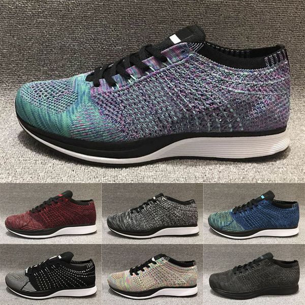 

fly racer trainers mens running shoes knit triple white black multicolor sneakers ultra 2.0 women walking shoe