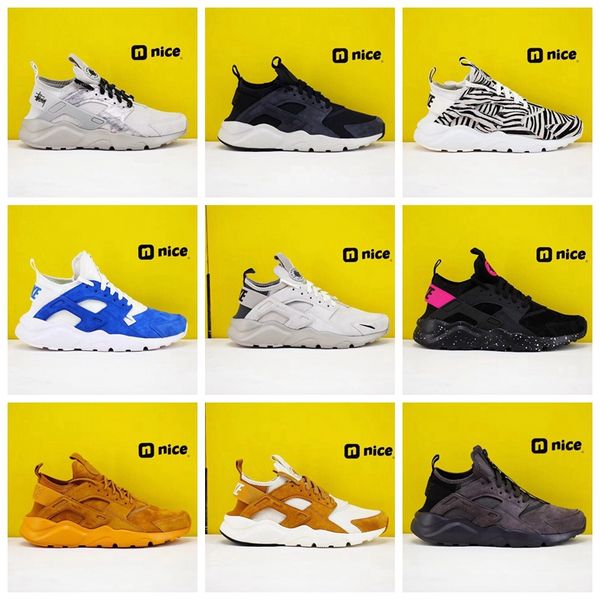 

2020 new huarache 4.0 classical triple suede running shoes for mens women breathable fashion sports sneaker trainers size 36-45